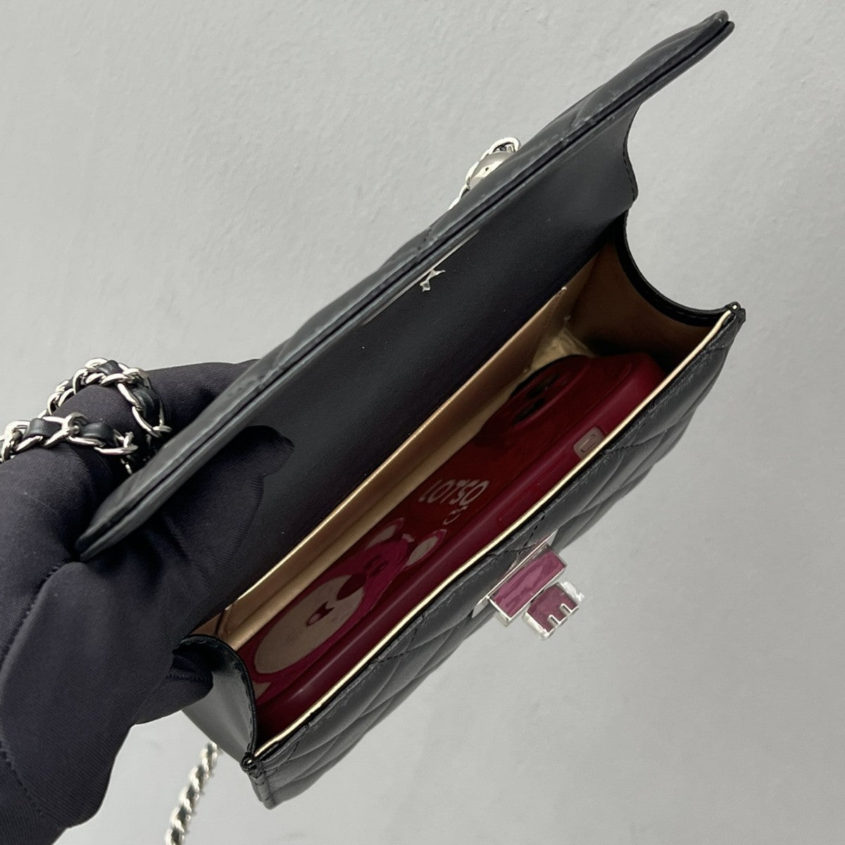 工厂直销小香风包包女2025新款小挎包迷你小香风菱格链条包银色包