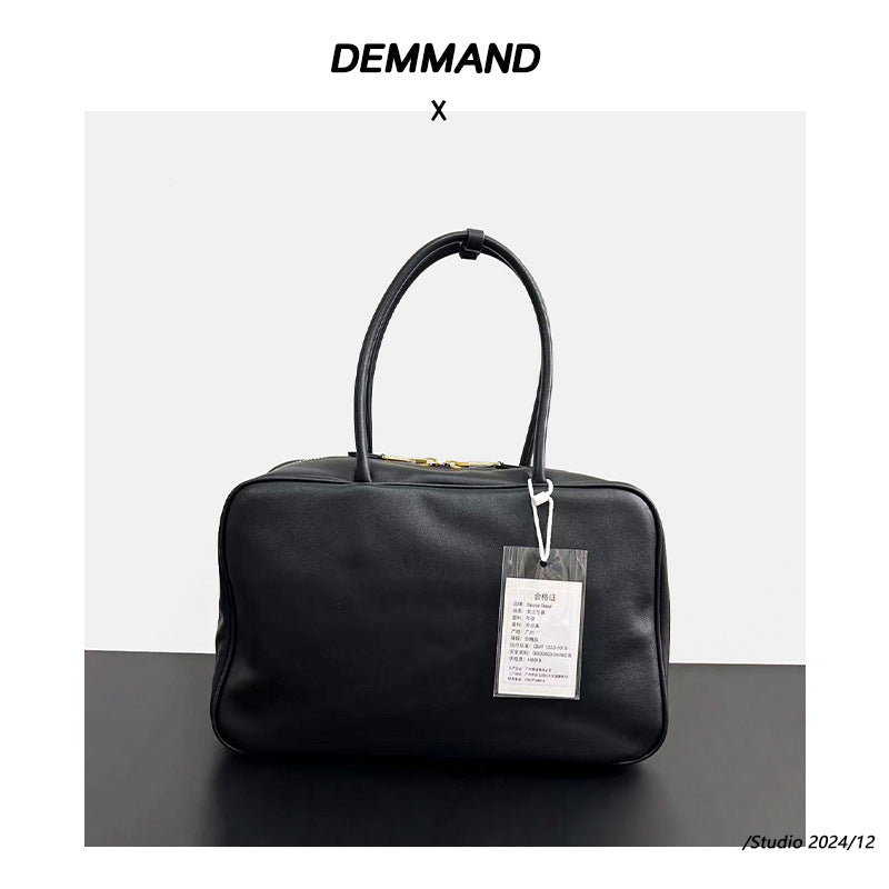 小设计大容量公文包2024新款复古美拉德手提斜挎大包气质单肩包