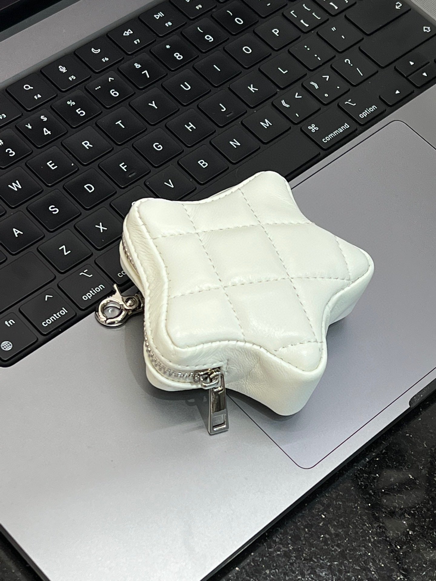 头层牛皮星星配饰包腰包链条包挂饰装饰真皮银色小包包单肩斜挎包