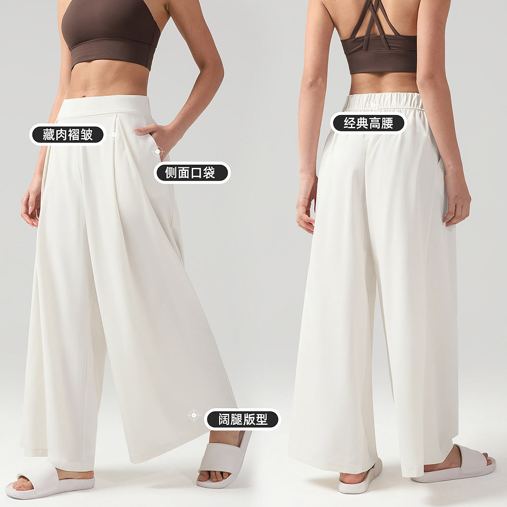 直筒阔腿运动裤女休闲百搭户外健身lulu瑜伽裤27”宽松显瘦长裤