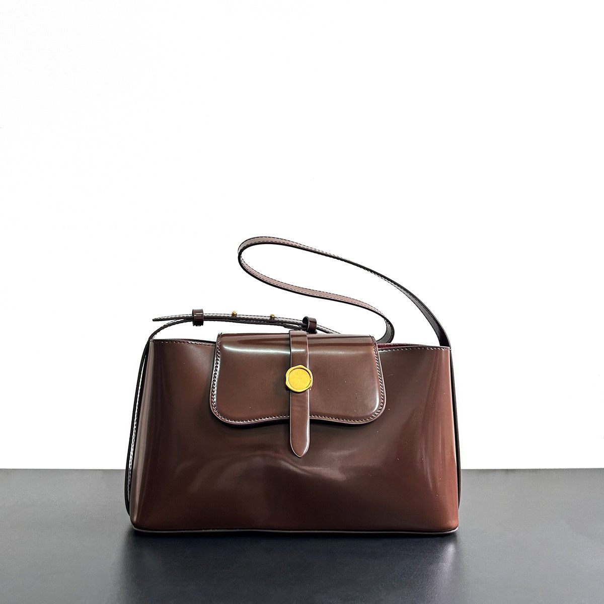 韩国2023小众牛皮腋下手提包可斜挎有延长肩带百搭休闲真皮牛皮