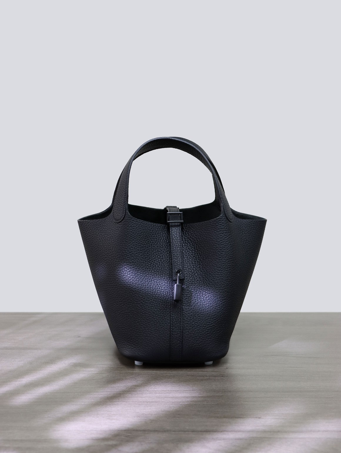 进口头层TC牛皮蜡线小号18Picotin菜篮子水桶包手提女包 无痕代发