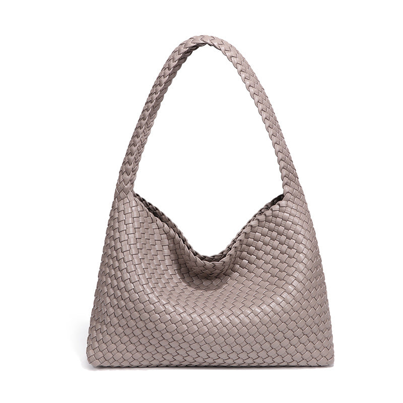 质感流行编织单肩女包潮流百搭大容量腋下包时尚简约韩版托特包包