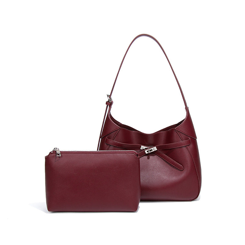 高级感百搭子母托特包复古潮流大容量手提女包小众单肩腋下凯利包