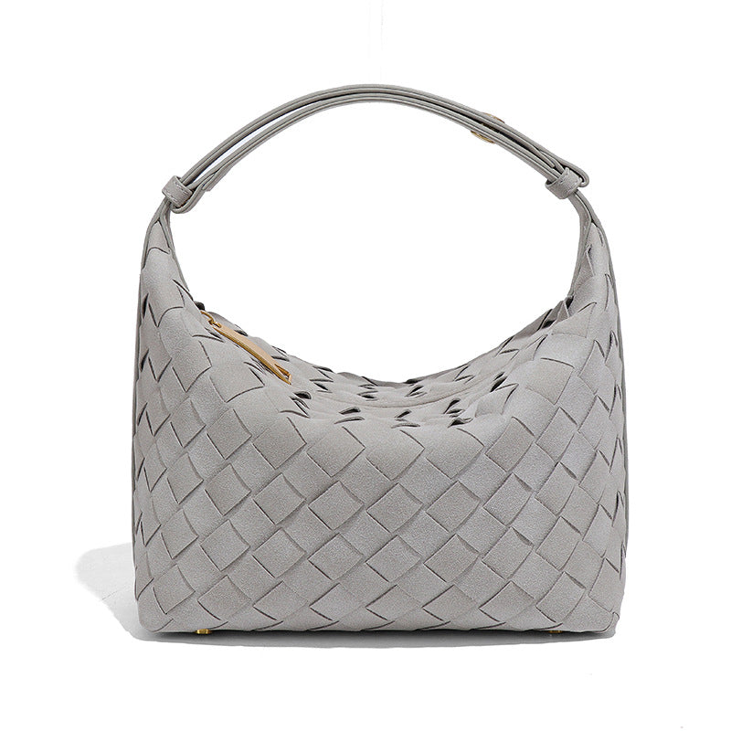 2025年秋冬新款磨砂编织手拎饭盒包小巧百搭迷你便当包手提女包包