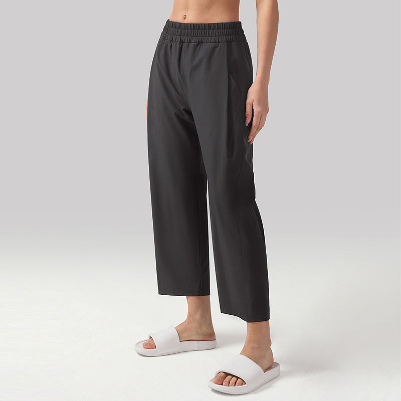 宽松运动裤女垂坠感直筒百搭卫裤休闲健身长裤lulu阔腿瑜伽裤24"