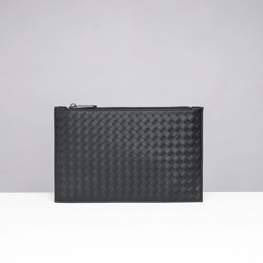 X&BV男手拿包真皮2020新款编织男包信封包商务休闲手抓包男手包男