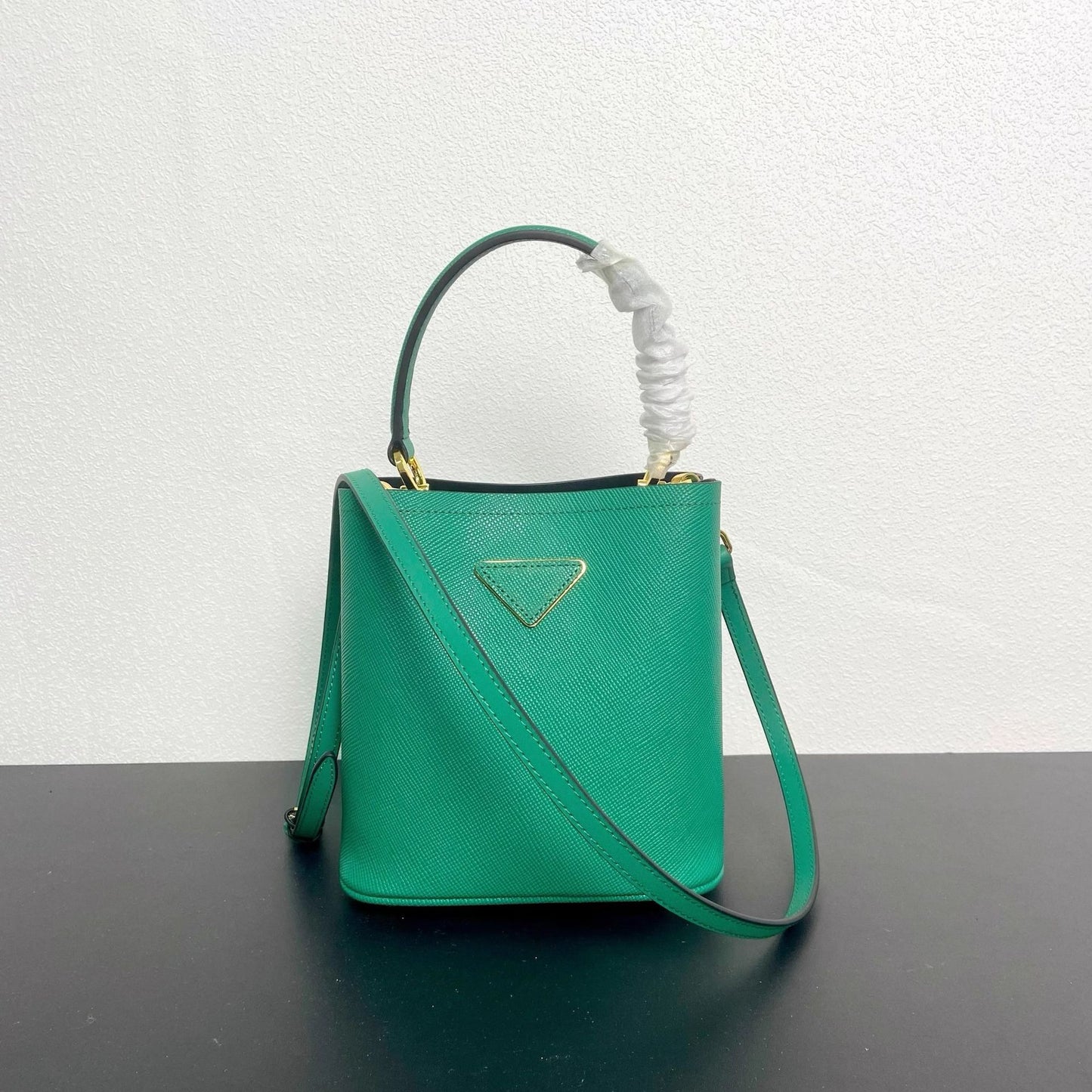 P家杀手mini水桶包韩版十字纹牛皮手提包时尚斜挎单肩包一件代发