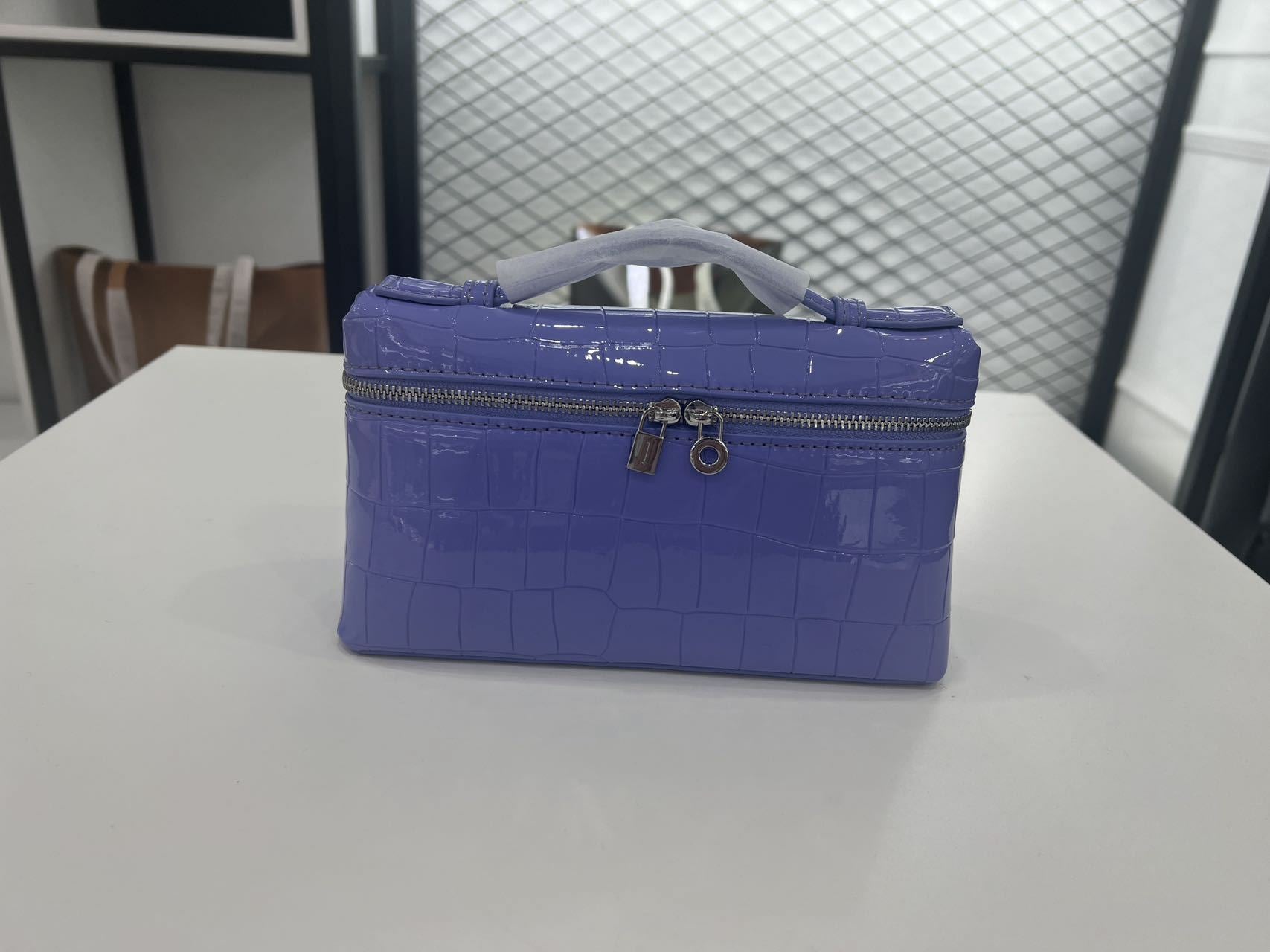 跨境LP饭盒包lp19盒子包真皮女包gigi同款piana手提单肩斜跨包女