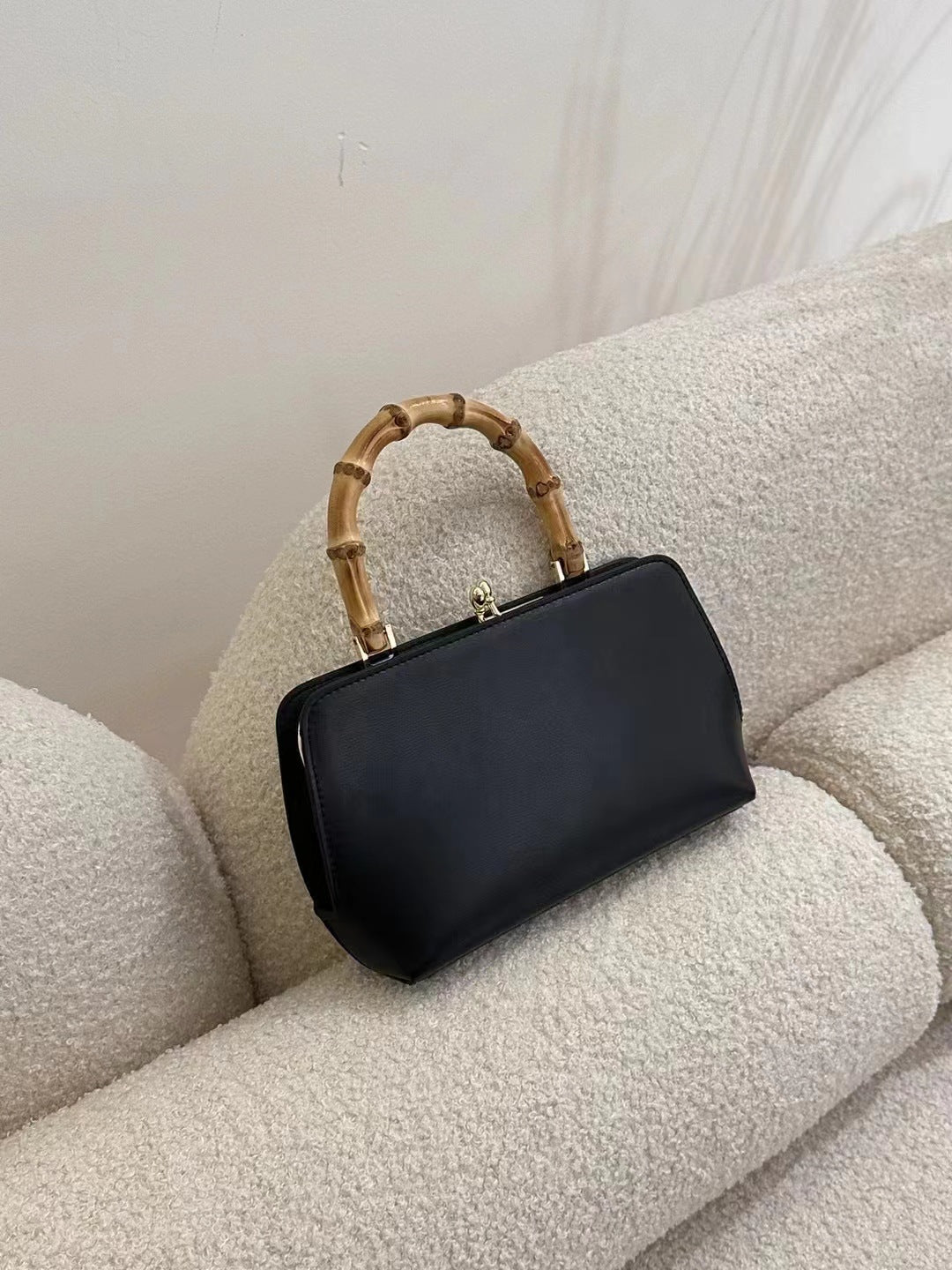 真皮头层牛皮包包女士2024新款欧美时尚竹节手提包单肩斜挎夹子包