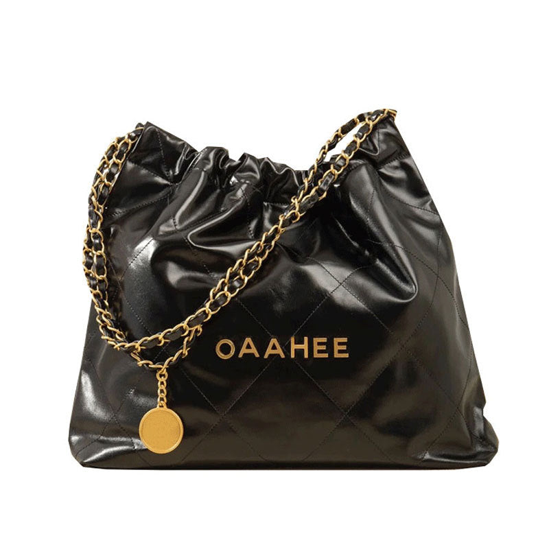 小香风垃圾袋托特包女大容量单肩大包电脑包通勤链条包有正版大牌