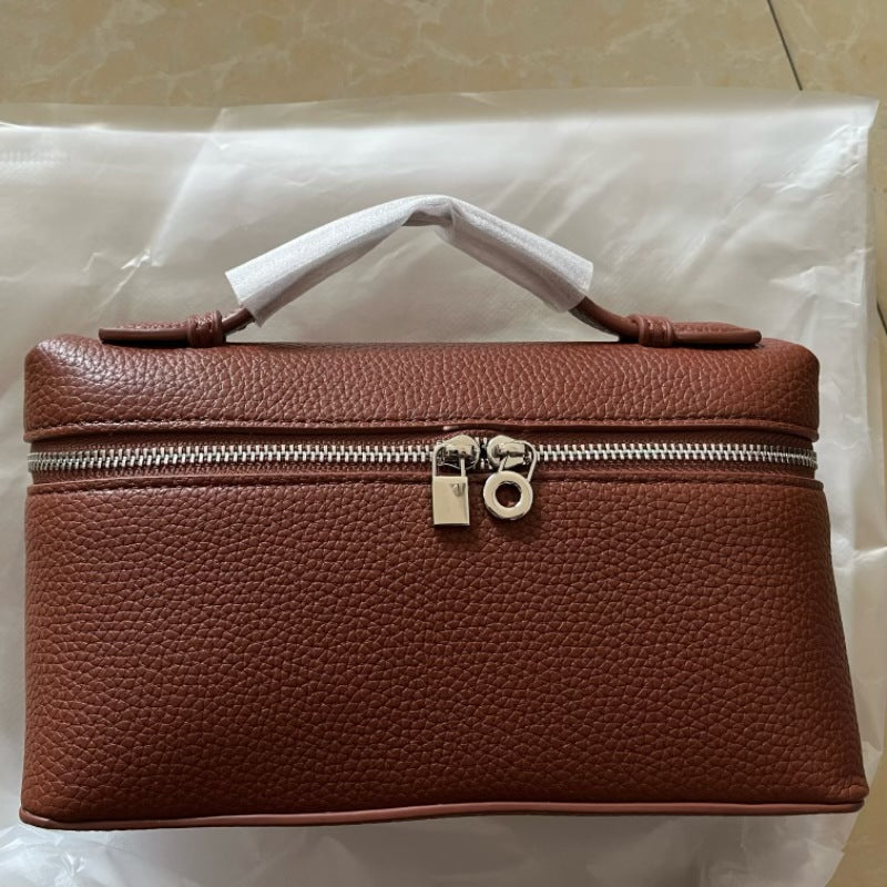 跨境LP饭盒包lp19盒子包真皮女包gigi同款piana手提单肩斜跨包女