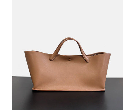 法式小众包包真皮女士手提包休闲百搭高级感大容量通勤斜挎托特包