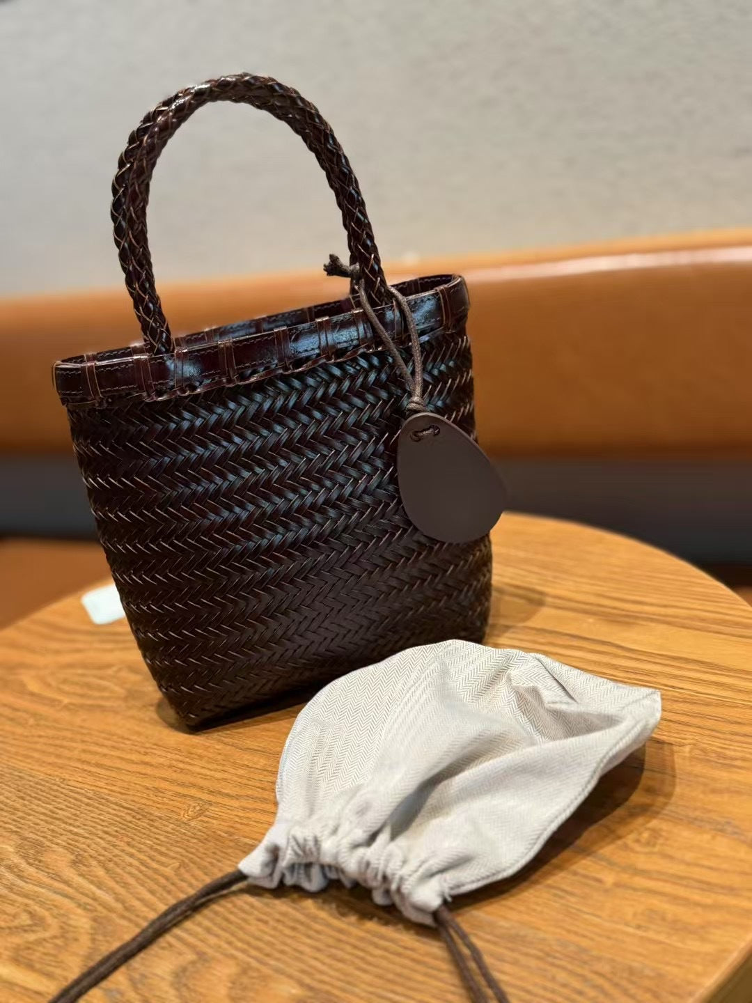 包包女2025新款真皮菜篮子上班杂物手提小拎包编织单肩斜挎编藤包