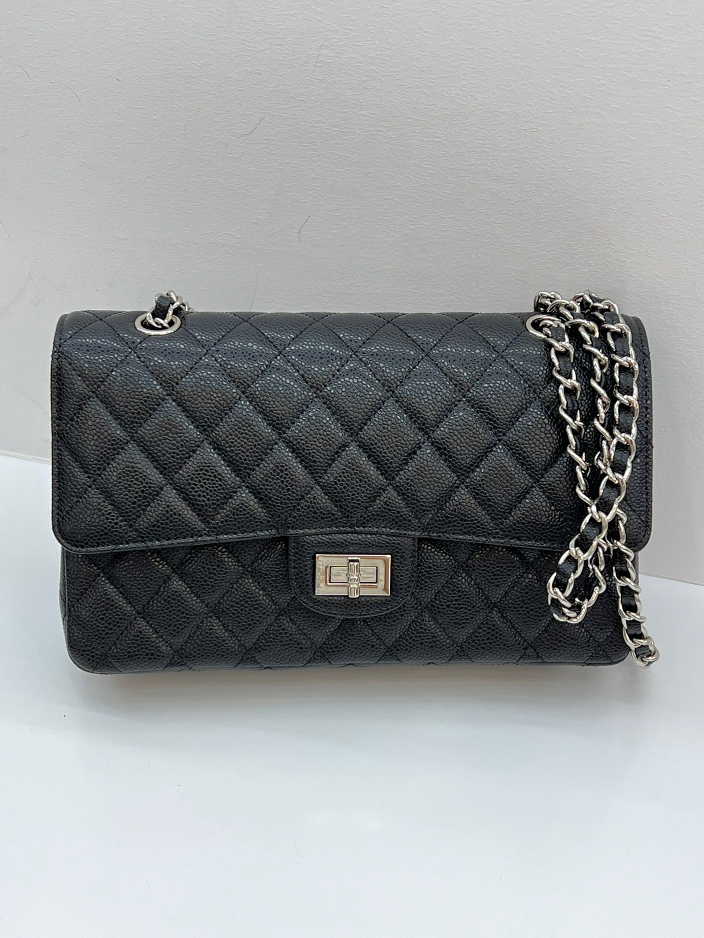 小香风链条包真皮鱼子酱菱格腋下包女新款高级感经典单肩斜挎方包