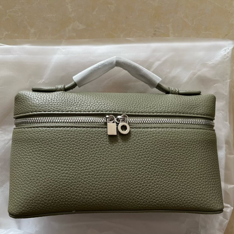 跨境LP饭盒包lp19盒子包真皮女包gigi同款piana手提单肩斜跨包女