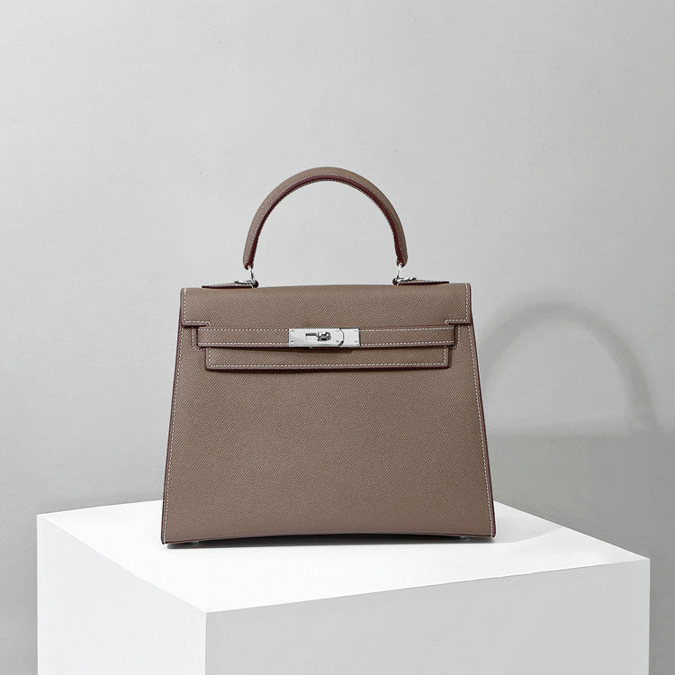 手掌纹凯利包女真皮包包大容量牛皮手提包通勤斜挎单肩包秋冬热销