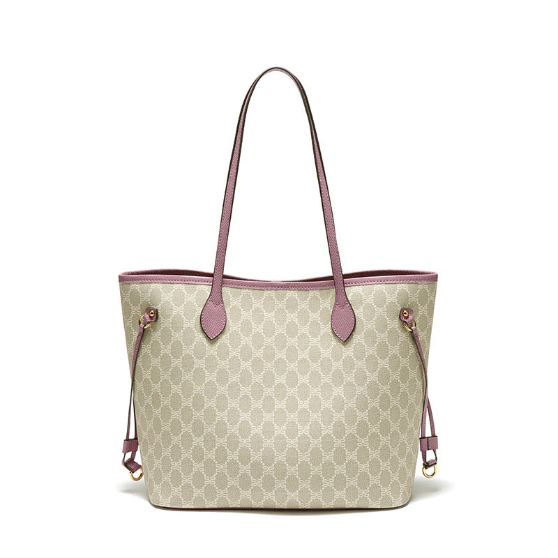 跨境大容量潮流单肩腋下包休闲通勤印花高级感手提女包秋冬托特包