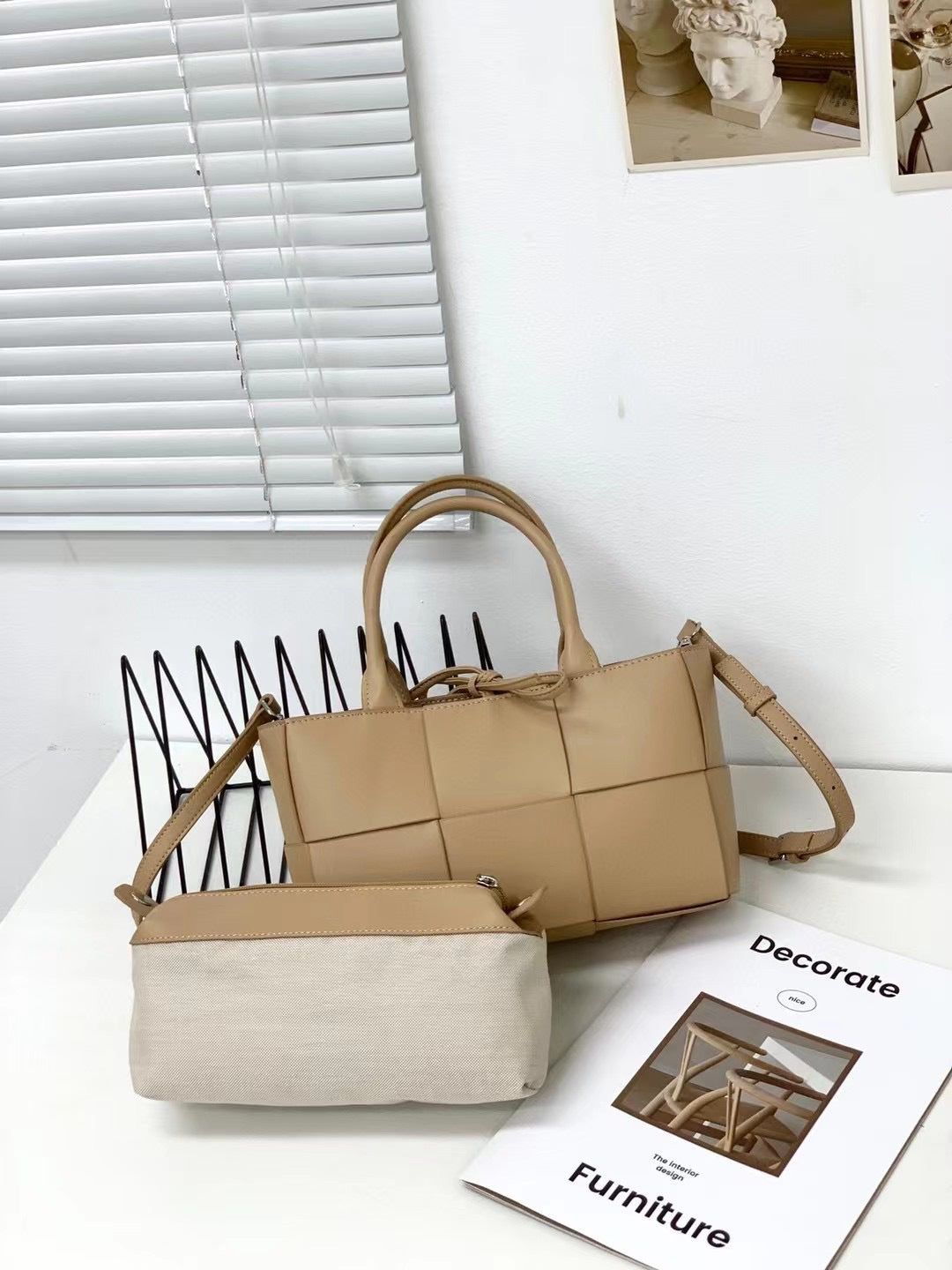 大容量编织手提包包女2023新款高级质感单肩腋下包时尚通勤托特包