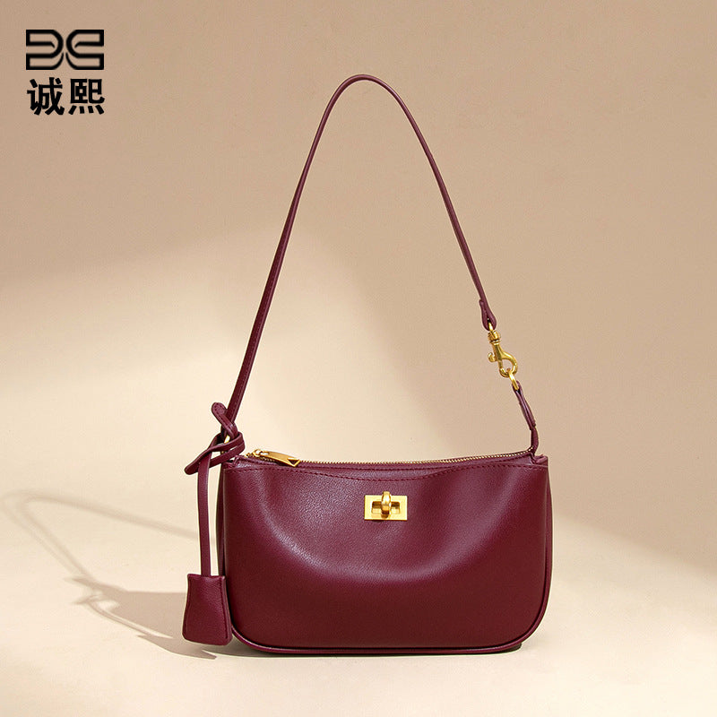 简约休闲手提包单肩腋下女包小众高级感斜挎包通勤百搭时尚小方包