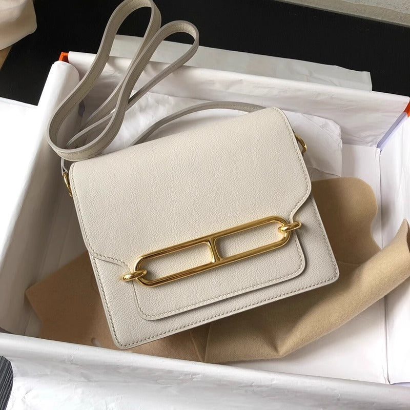 网红同款空姐豆腐包头层牛皮猪鼻子包小方包单肩斜挎女包直播代发