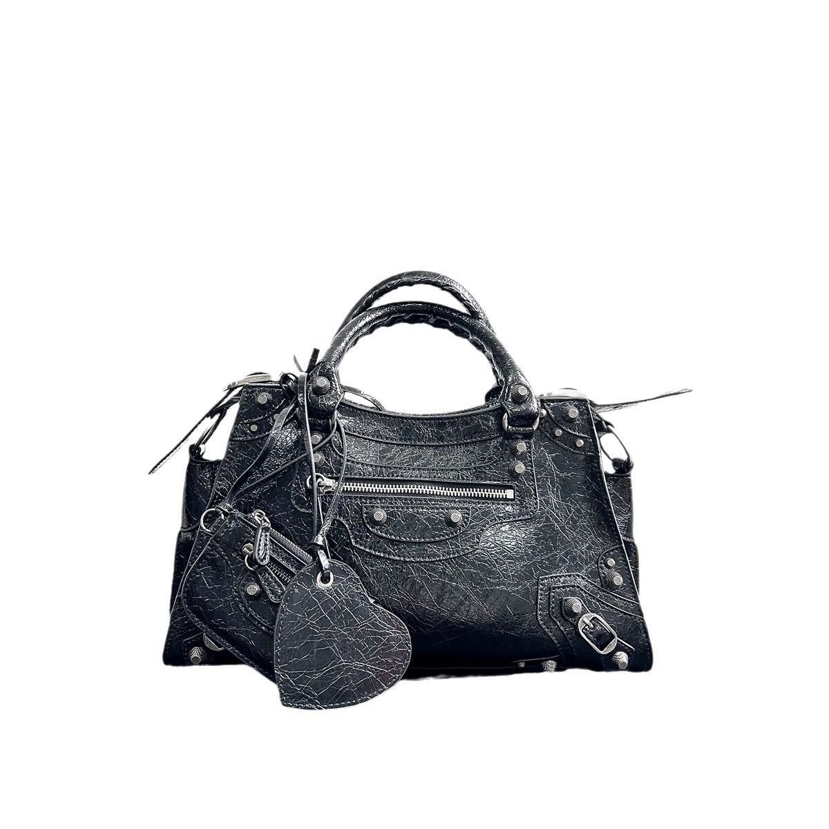 个性铆钉机车包甜酷腋下包小众真皮单肩辣妹包包女2023新款斜挎包