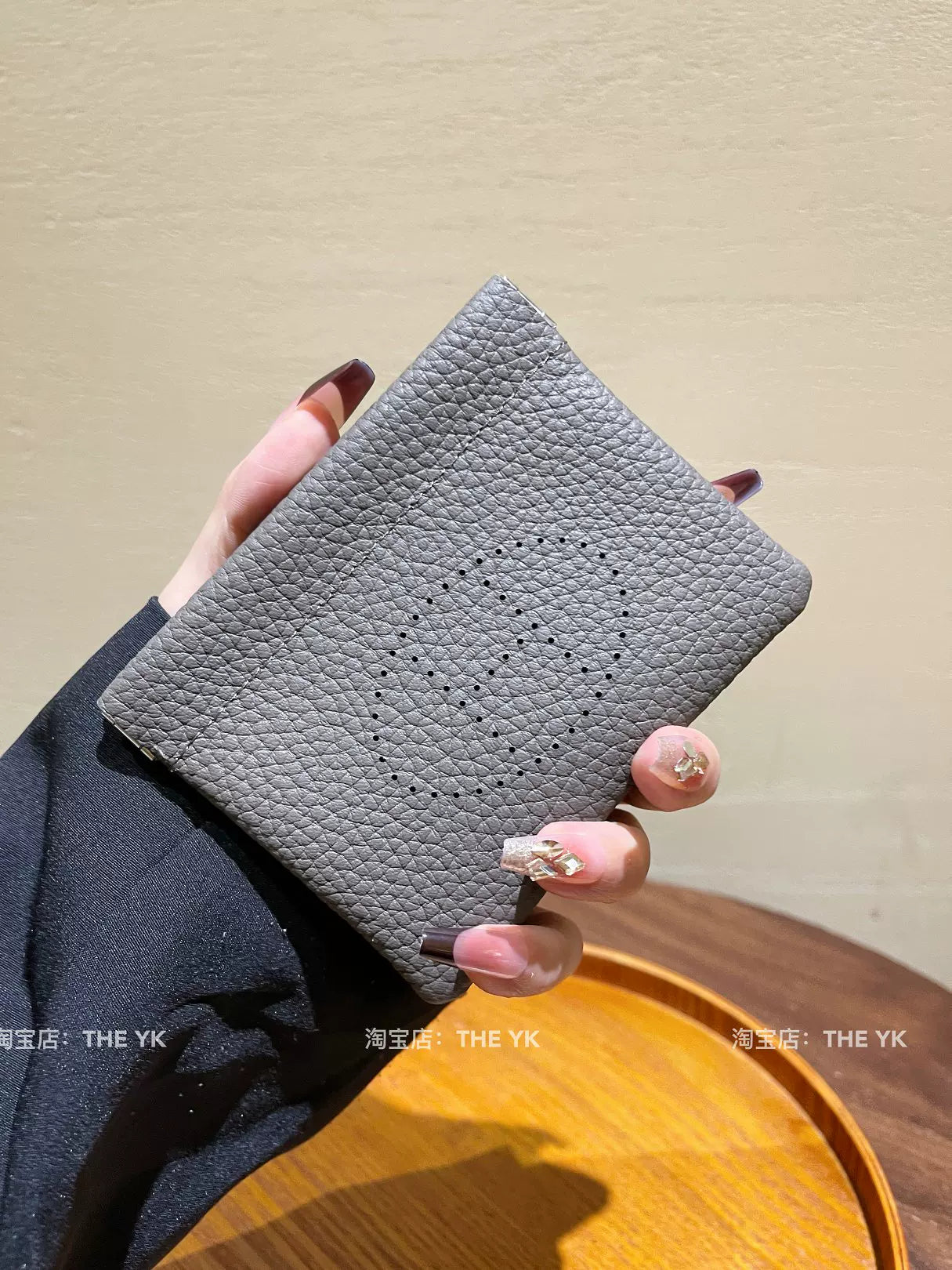 H家真皮零钱包togo牛皮镂空卡包车钥匙口红收纳包迷你精致证件包