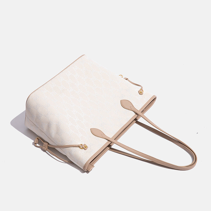 欧美高级感大容量手提包2023夏季时尚简约托特包手拎单肩小众女包