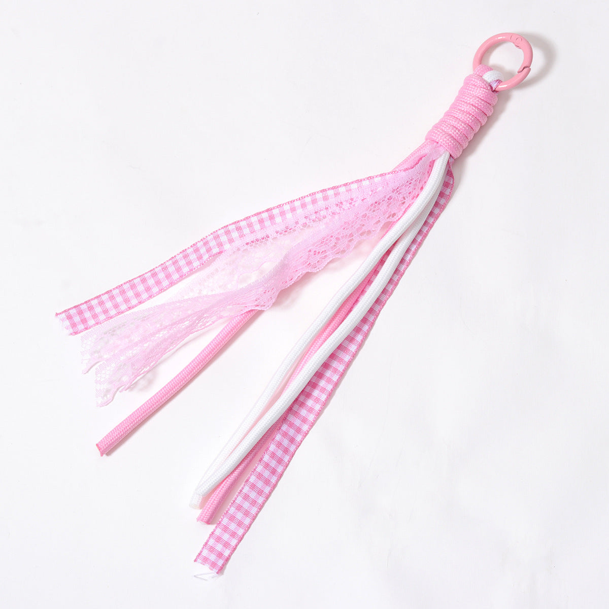 新款欧美波西米亚风涤纶纯手工编织钥匙扣包包挂件批发跨境亚马逊