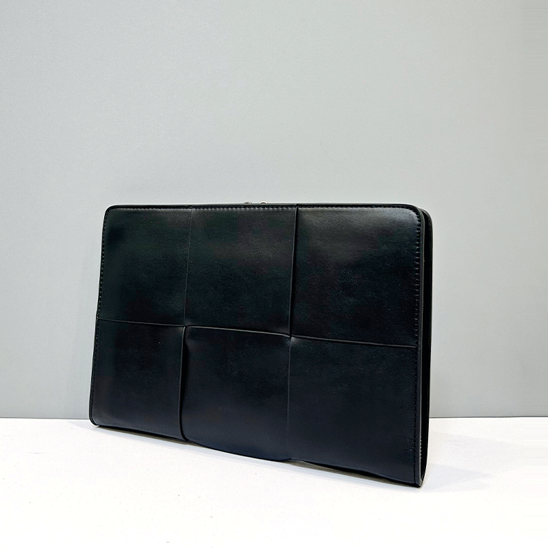 X&BV新款大牌手包男真皮大容量编织商务休闲男士手拿包信封包男潮