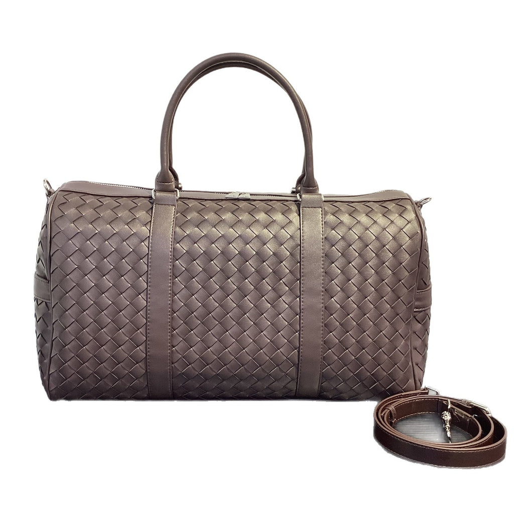 B家明星同款行李包纯手工编织行李袋大容量旅行包时尚手提斜挎包