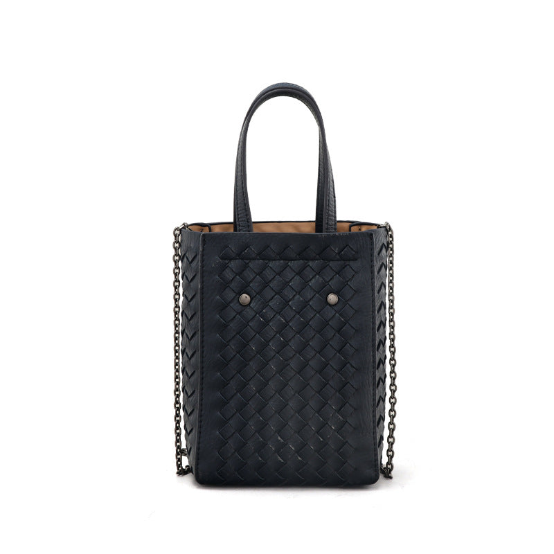 2023新款手工编织女包纯色质感流行手提单肩斜跨包时尚百搭托特包