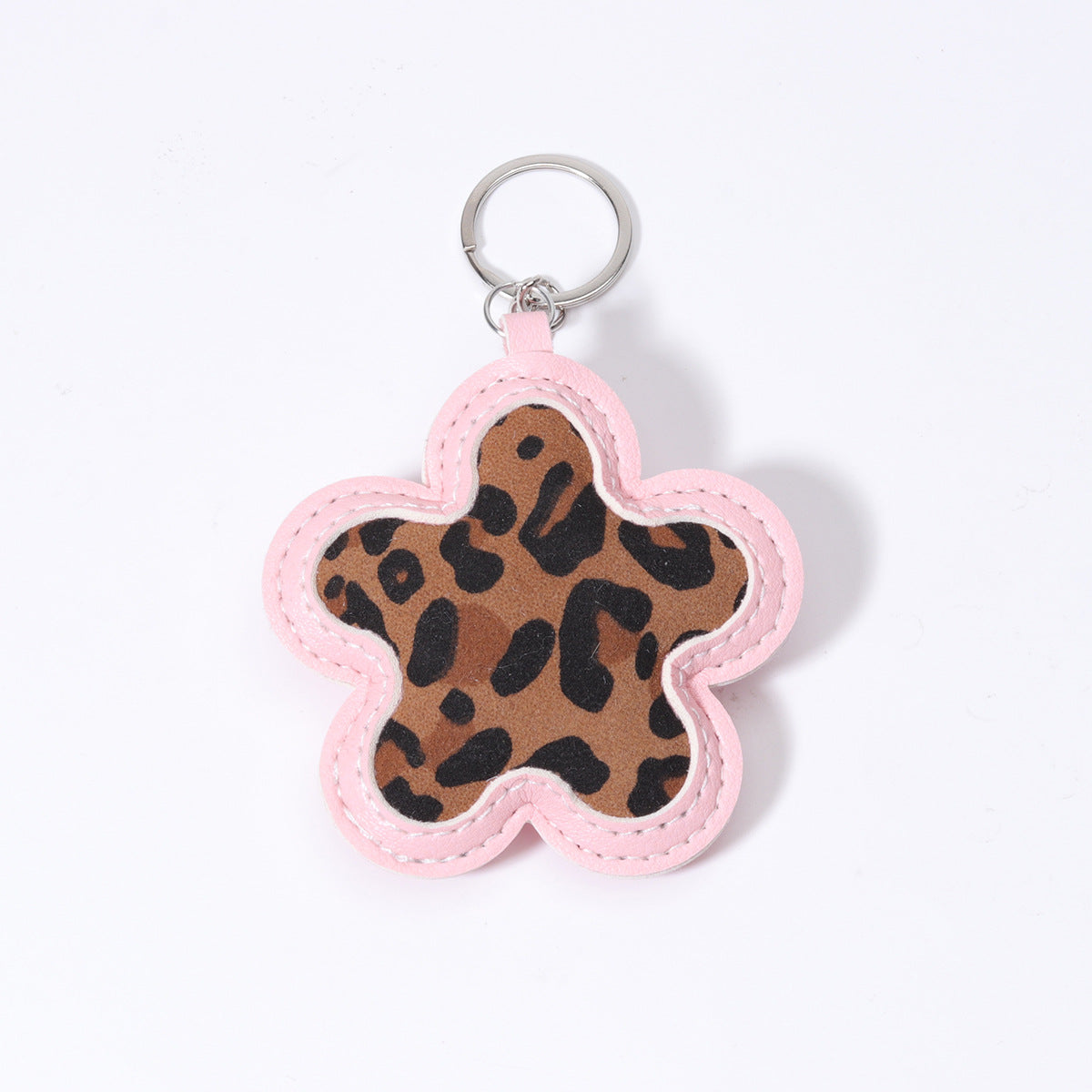 工厂批发定制时尚热销豹纹小花包扣仿真皮挂饰挂件钥匙扣装饰品