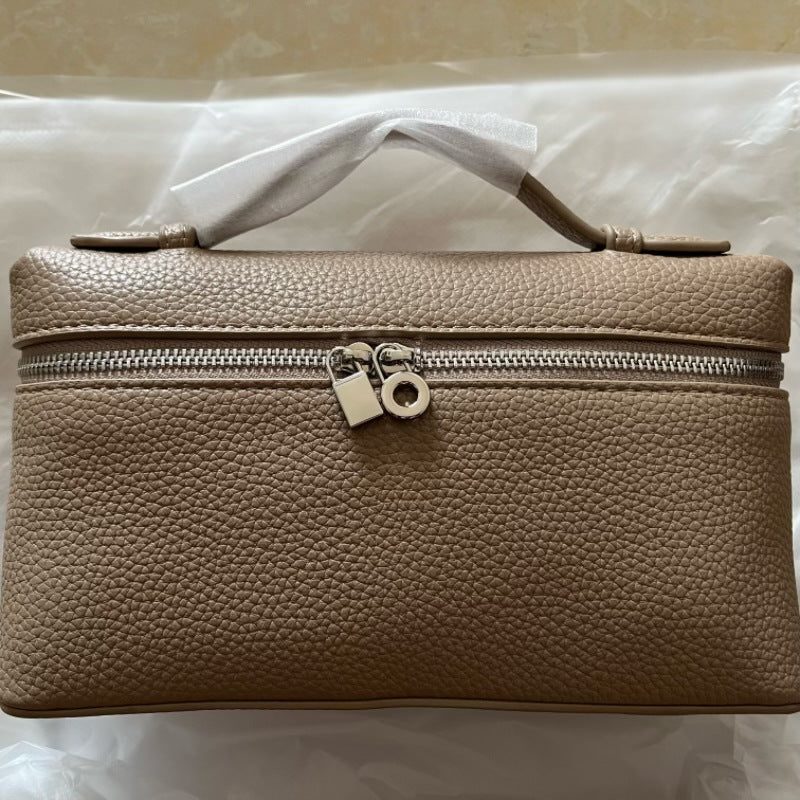 跨境LP饭盒包lp19盒子包真皮女包gigi同款piana手提单肩斜跨包女