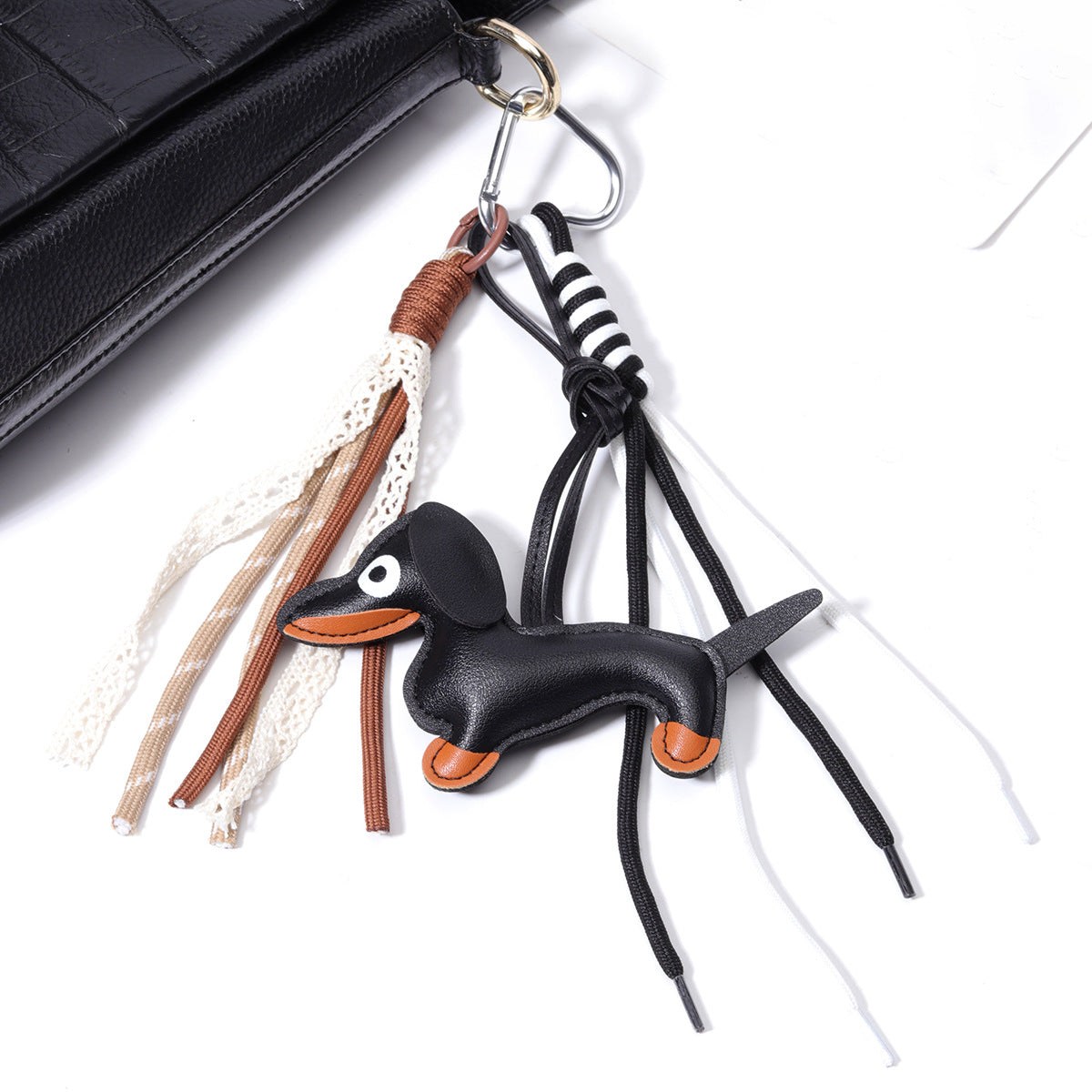 创意精致小狗PU皮挂件皮革包挂吊饰钥匙扣饰品配件批发厂货跨境