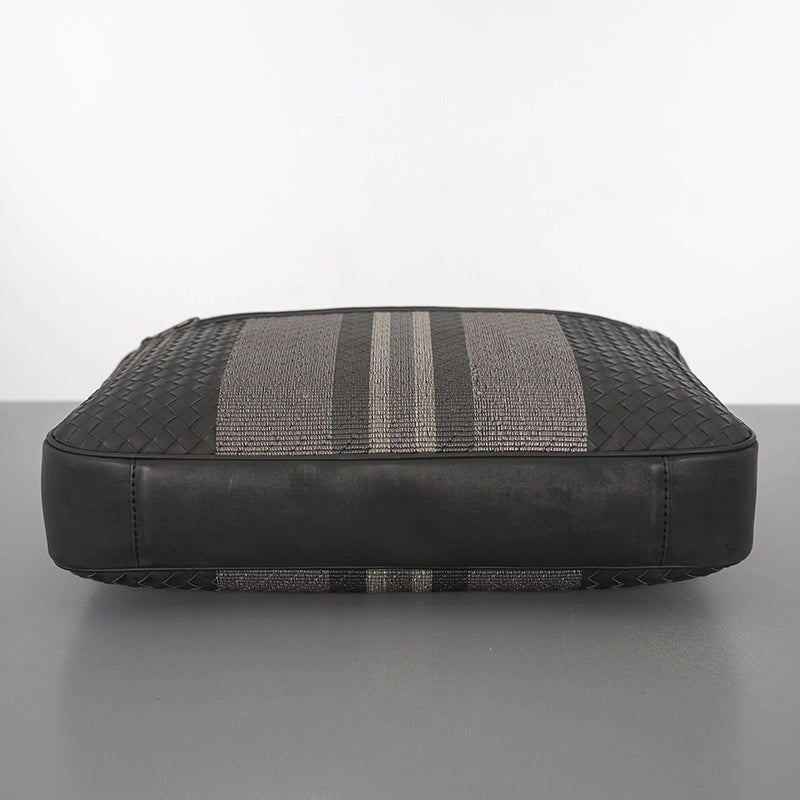 X&BV男包手提包真皮商务休闲编织公务包男士单肩包斜挎包公文包男