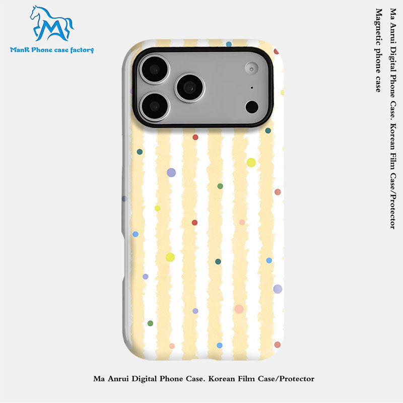 个性创意波点条纹菲林二合一适用苹果17pro手机壳iPhone16防摔套