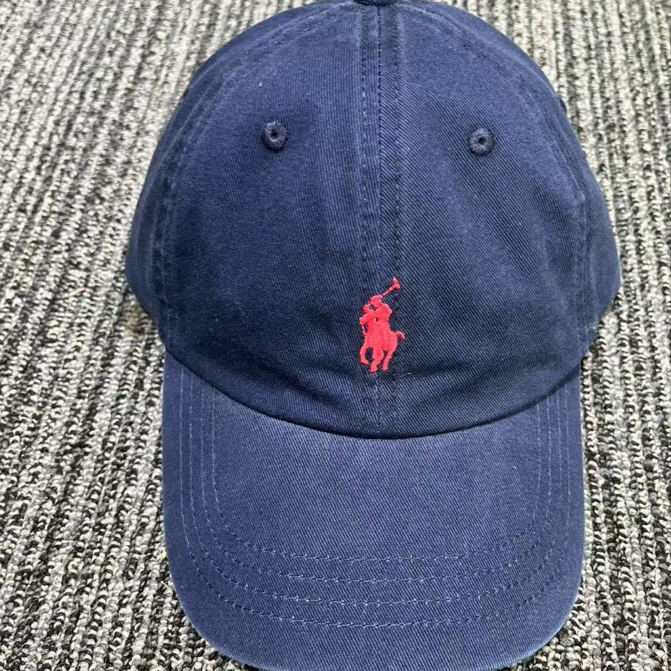 可扫码RL拉夫帽子男女鸭舌帽小马标刺绣灰色软顶polo保罗棒球帽
