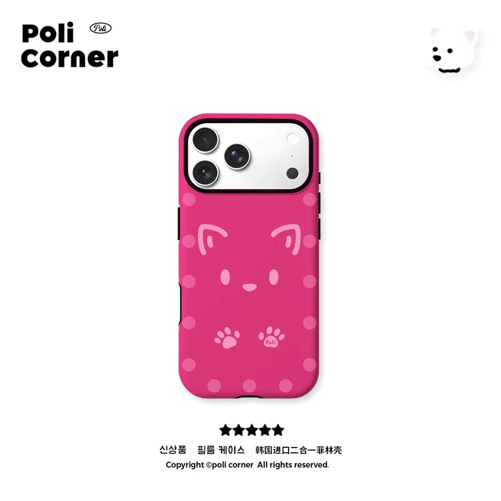 跨境可爱小猫爪适用苹果17Promax手机壳爆款iPhone16磁吸15菲林壳