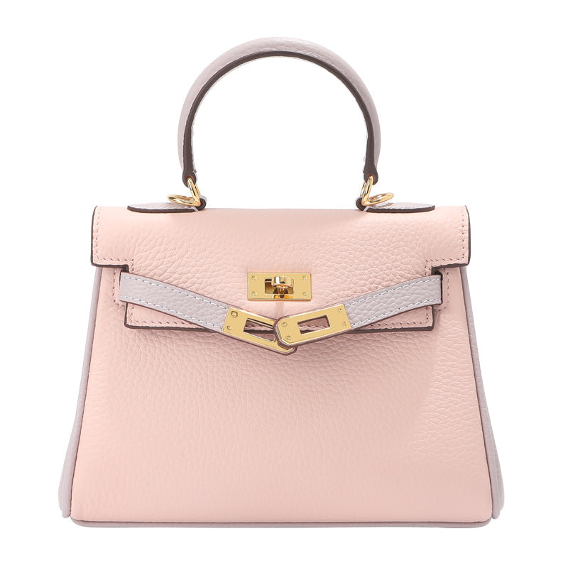 togo头层牛皮凯丽包高级感轻奢真皮女包通勤单肩斜挎包凯莉手提包