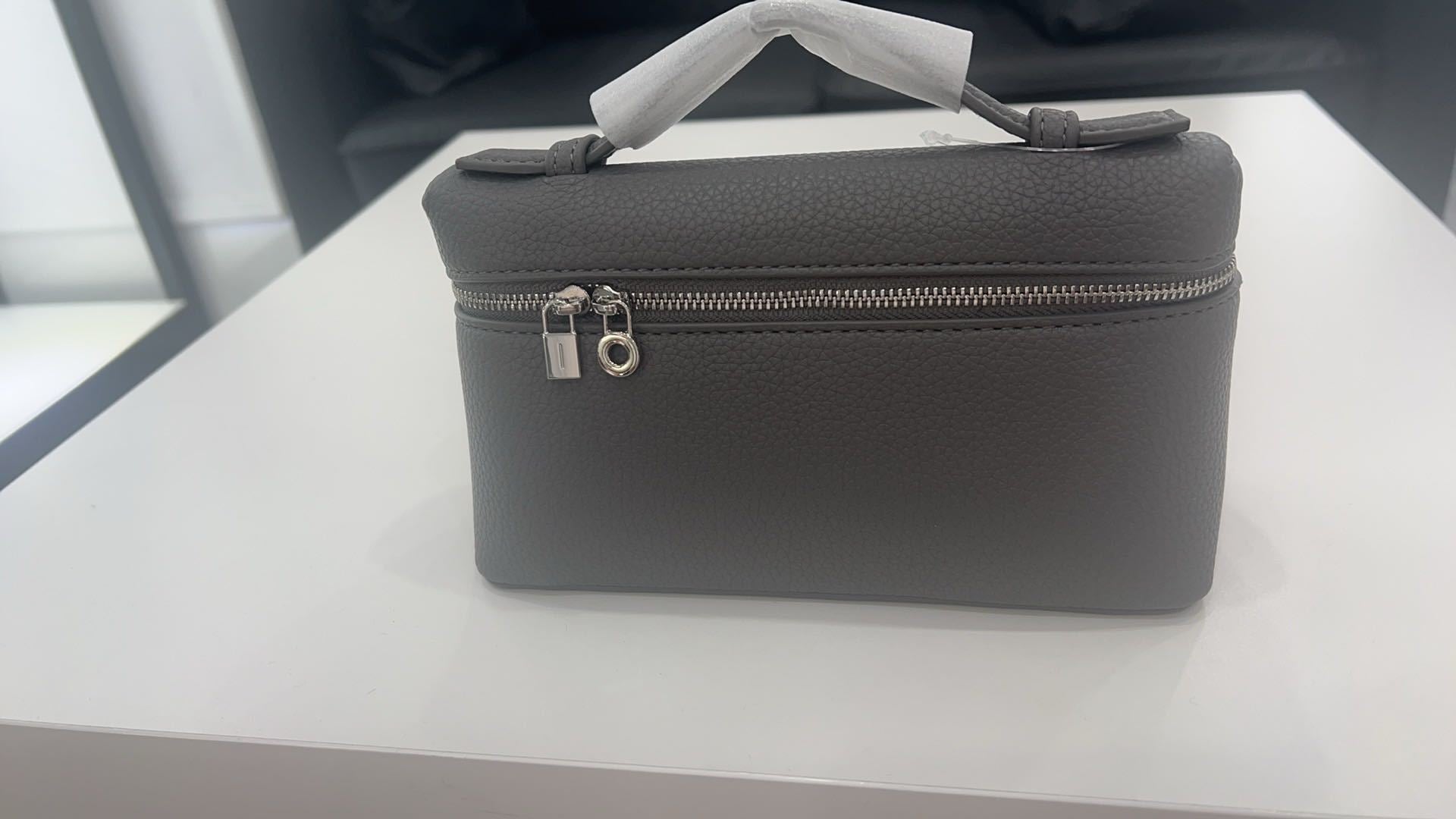 跨境LP饭盒包lp19盒子包真皮女包gigi同款piana手提单肩斜跨包女