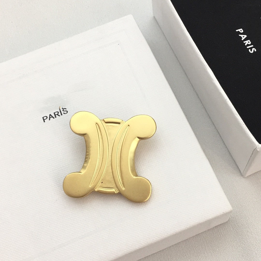 赛林家22新款凯旋门胸针女高级感气质中古风光面猪鼻高档别针