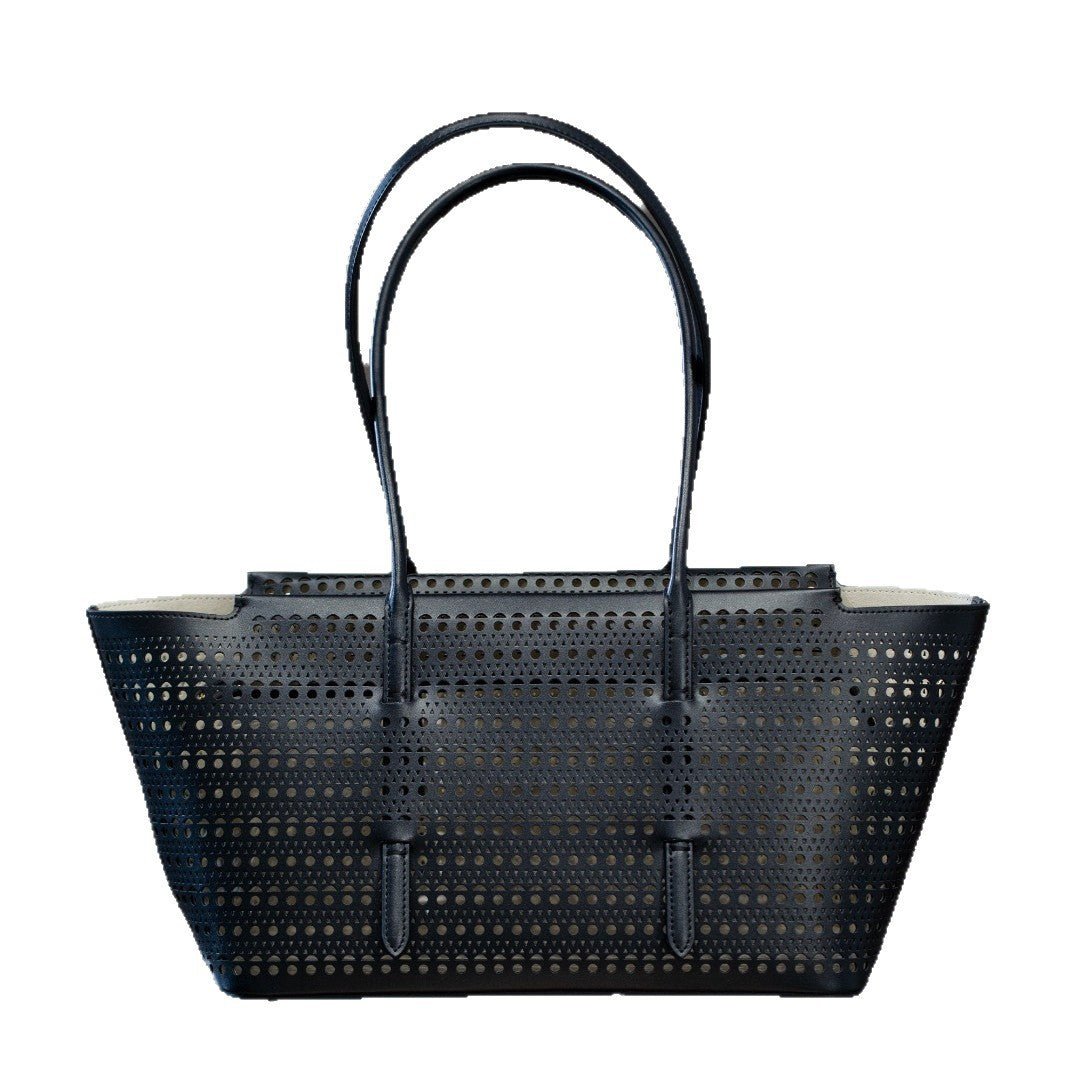 2025新款韩版时尚大容量镂空设计单肩子母包休闲百搭托特包包