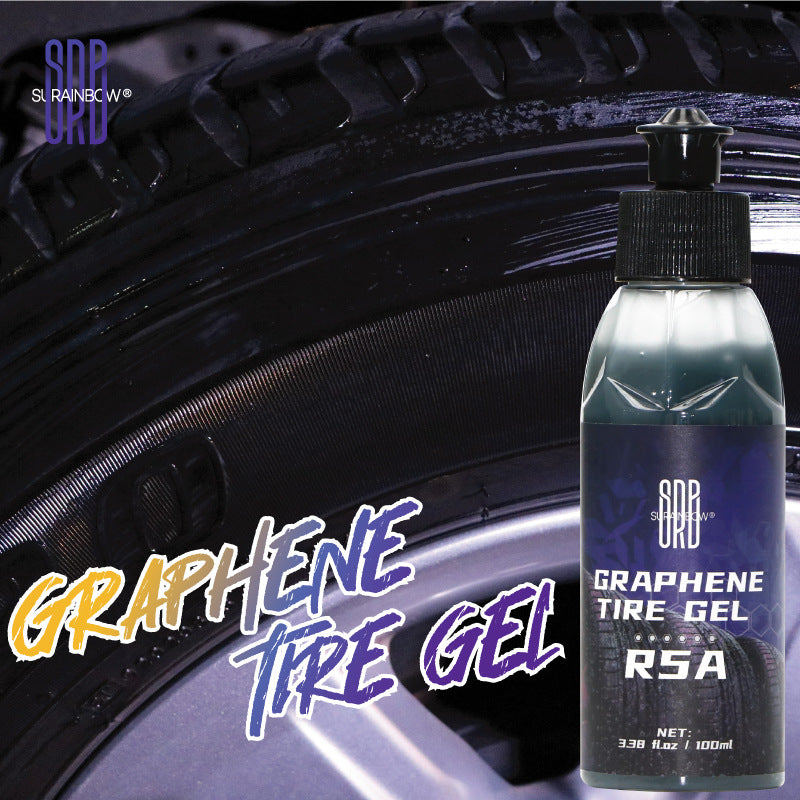 跨境专供石墨烯汽车轮胎膏增黑增亮龟裂修复轮胎膏防水防尘防龟裂