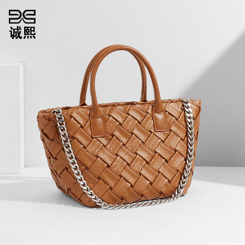 夏季新款菜篮子手工编织包包女简约休闲手提包小众腋下单肩斜跨包