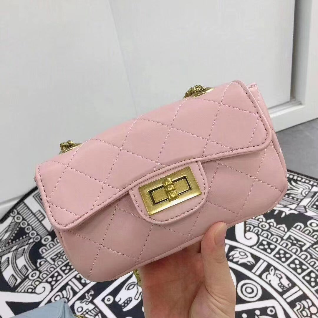 女包包2025新款小香风迷你编织链条小方包韩版时尚女包 一件代发