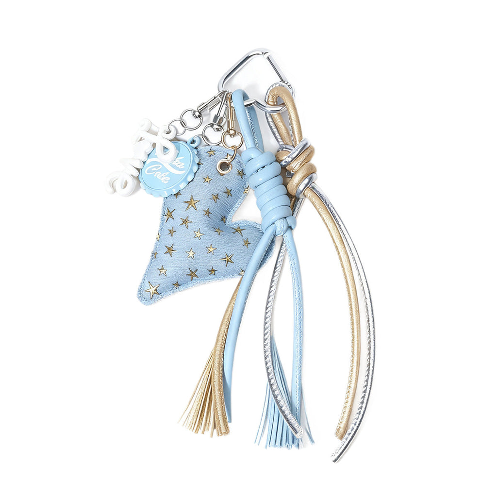 原创miu系牛仔桃心包挂钥匙多元素极繁主义包包挂件挂饰个性包挂