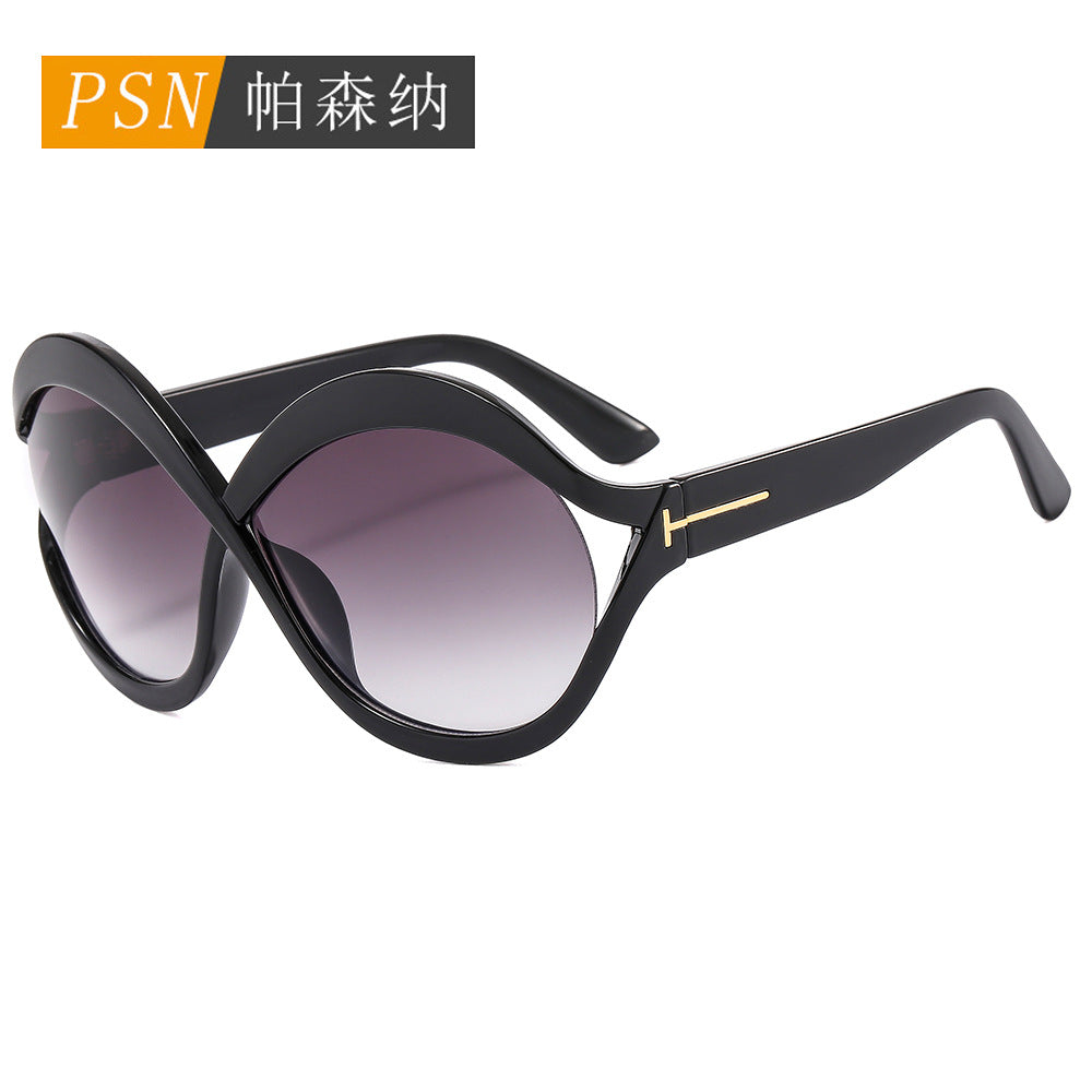 9536欧美个性大框潮流蝴蝶框太阳镜时尚穿搭装饰眼镜派对聚会墨镜