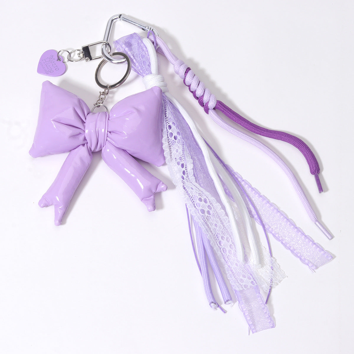 量大价优现货爱心钥匙蕾丝蝴蝶结吊孔兔子铃铛编织绳包挂钥匙扣