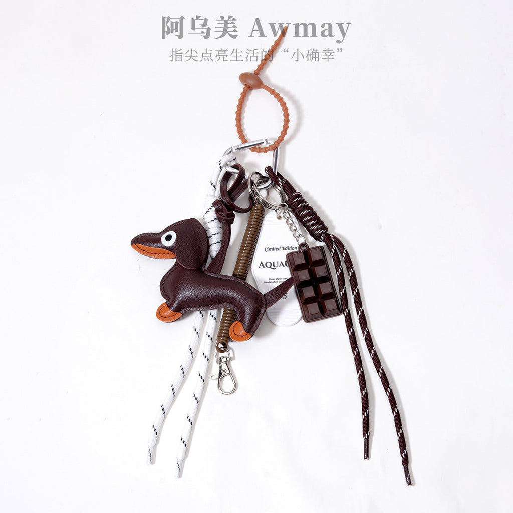 量大价优跨境热销腊肠狗棒球巧克力亚克力挂牌包包挂件挂饰钥匙扣